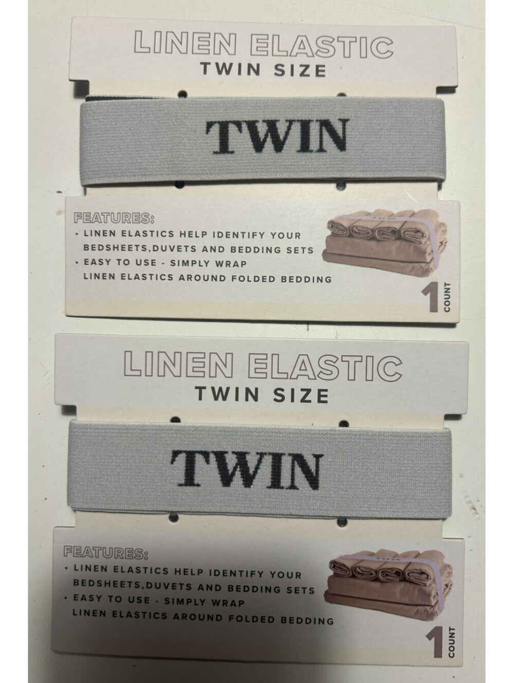 Target Linen Elastic Sheet Bands Twin Size Lot of 2 New